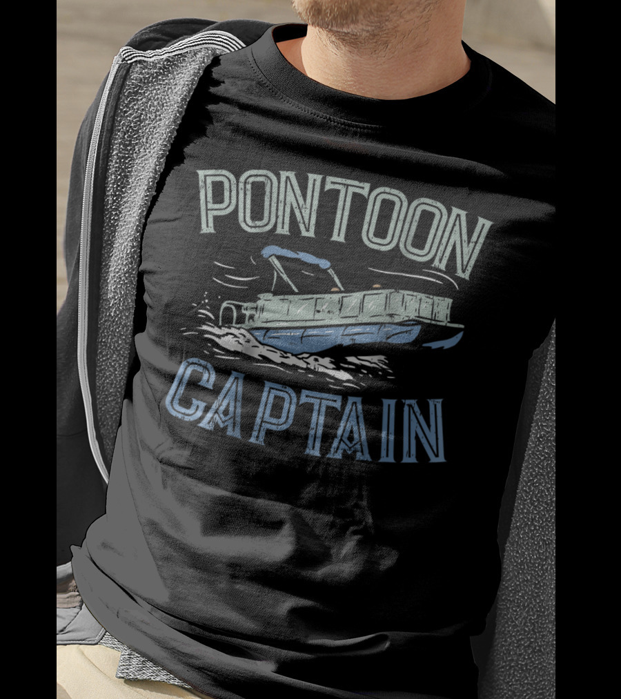Pontoon Captain Nothing Beats Being On The Water Boating Adventure T-Shirt