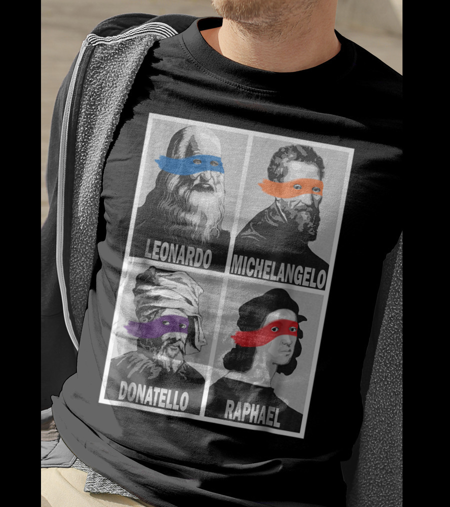 Renaissance Ninja Artists Leonardo Michelangelo Donatello Raphael Pop T-Shirt