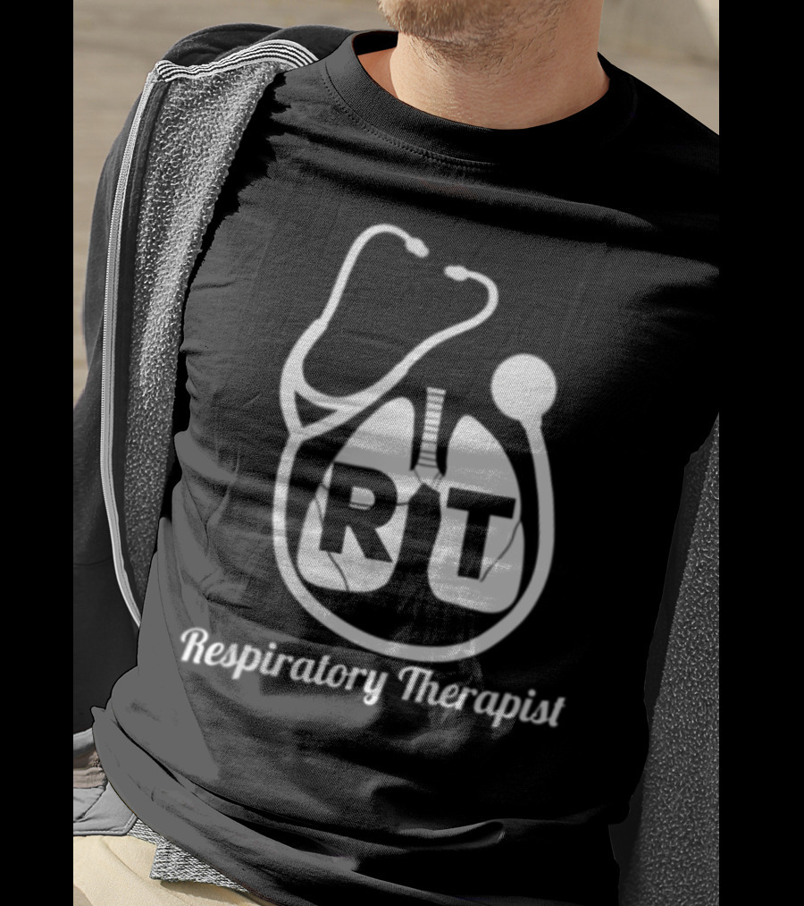 Respiratory Therapist RT Stethoscope Lung Care Week Pocket T-Shirt