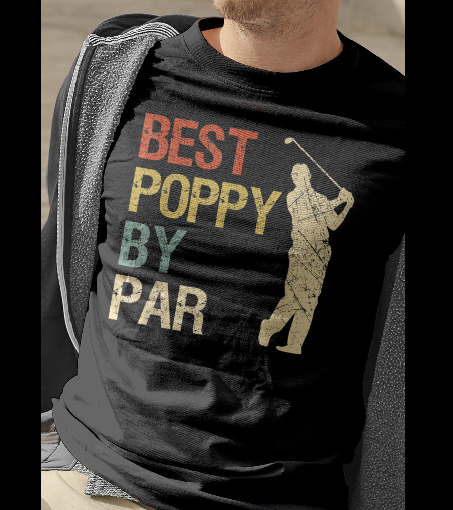 Best Poppy By Par Retro Vintage Golf T-Shirt