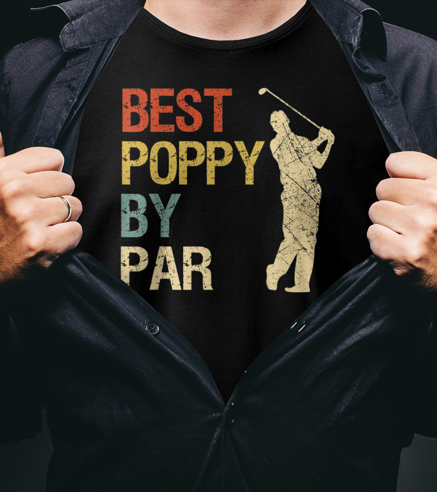 Best Poppy By Par Retro Vintage Golf T-Shirt