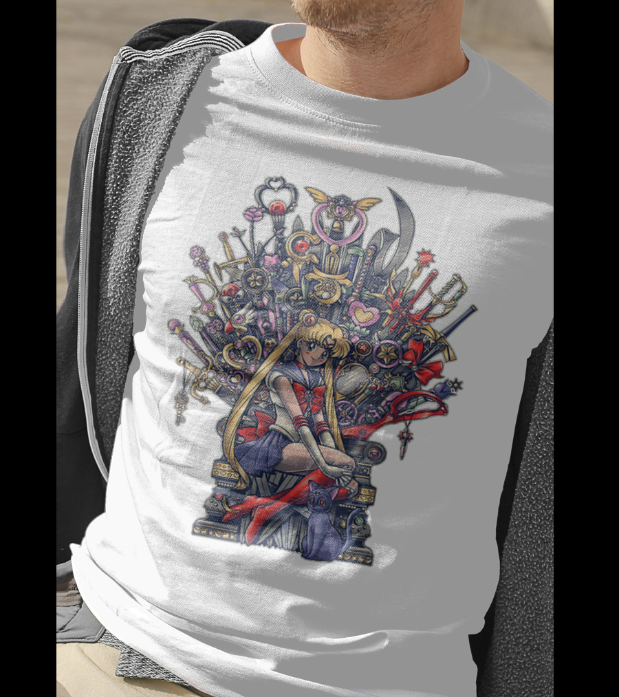 Sailor Moon Magic Throne With Keys And Cat T-Shirt