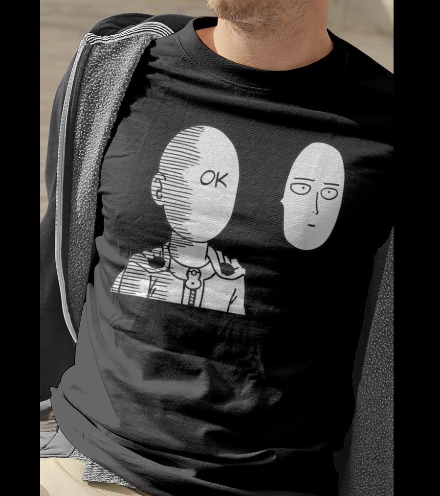 Saitama OK Face Oppai Otaku Manga T-Shirt