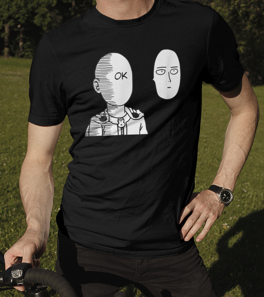 Saitama OK Face Oppai Otaku Manga T-Shirt