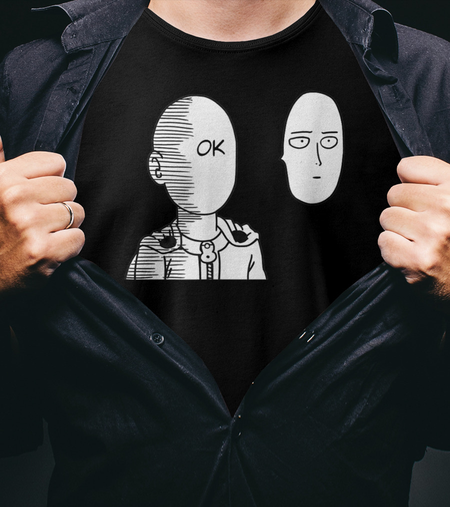 Saitama OK Face Oppai Otaku Manga T-Shirt