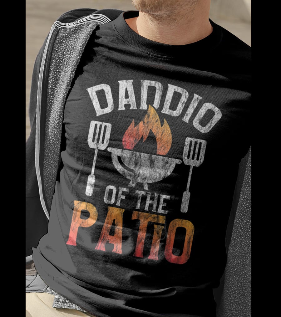 Daddio Of The Patio Grill Spatula Flame Design Savvy Turtle T-Shirt