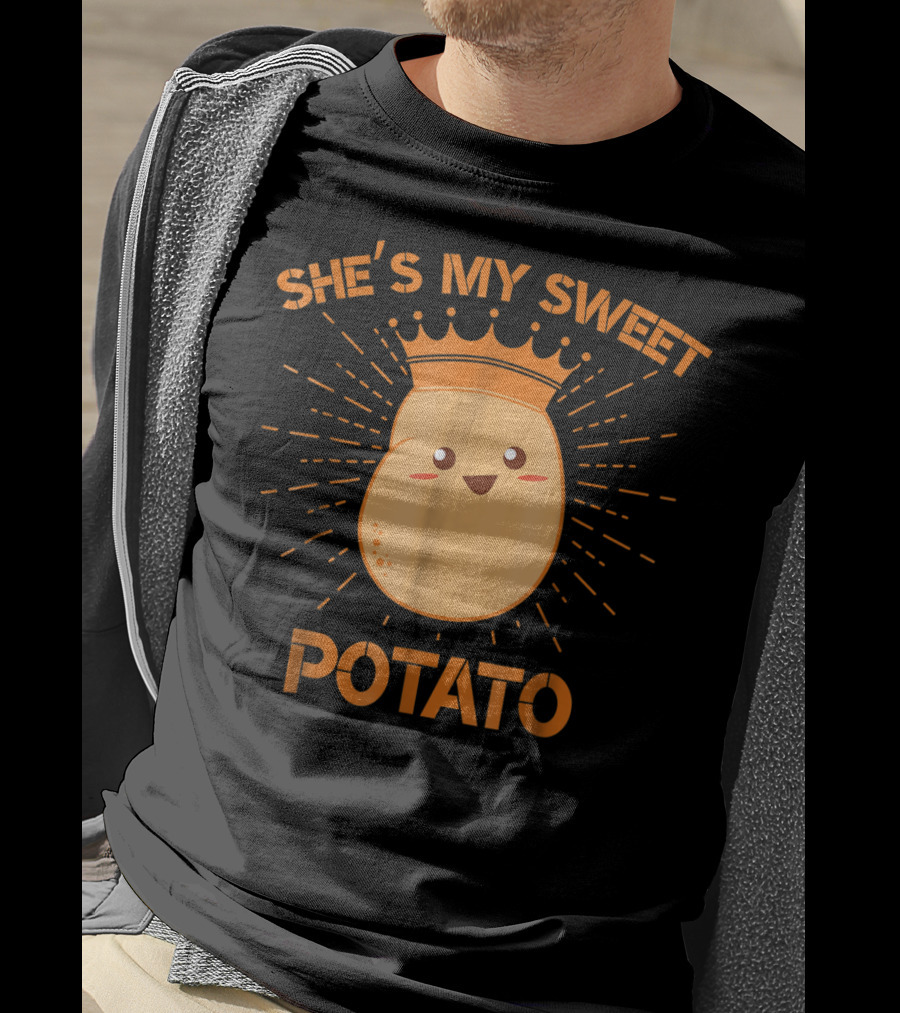 She's My Sweet Potato Potato King Cute Cartoon T-Shirt
