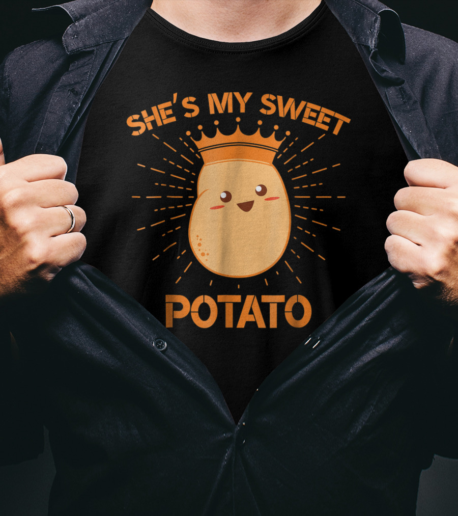 She's My Sweet Potato Potato King Cute Cartoon T-Shirt