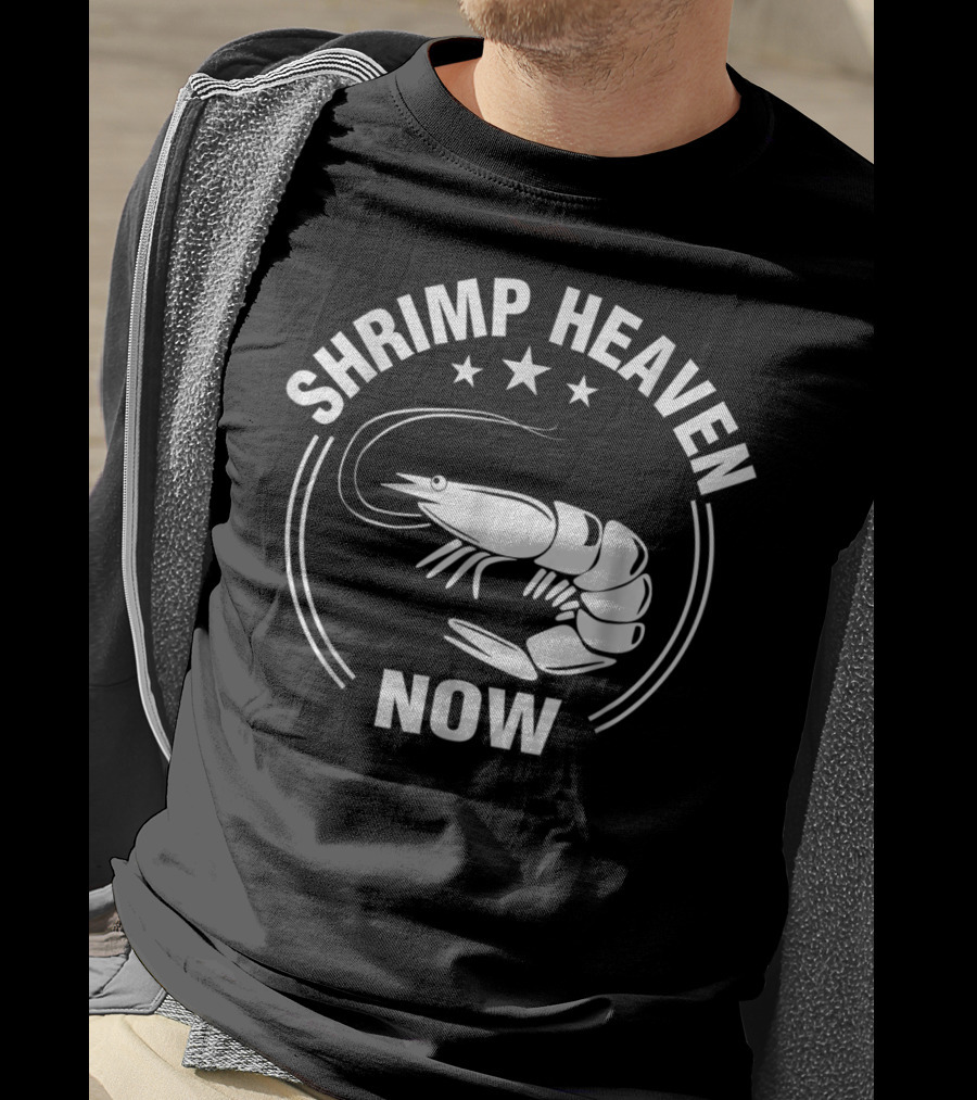Shrimp Heaven Now Funny And Me Stars Iconic Image T-Shirt