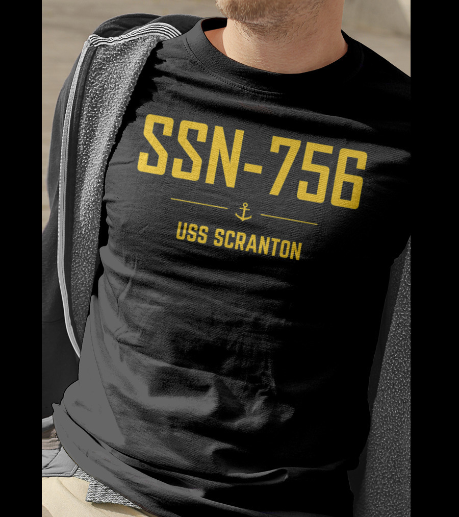 SSN-756 USS Scranton Anchor Symbol Navy Submarine T-Shirt