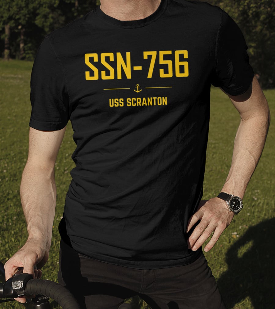 SSN-756 USS Scranton Anchor Symbol Navy Submarine T-Shirt