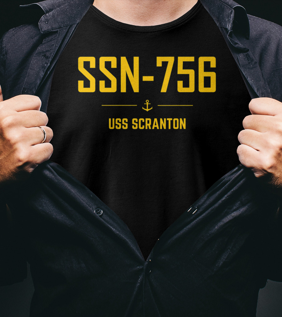SSN-756 USS Scranton Anchor Symbol Navy Submarine T-Shirt