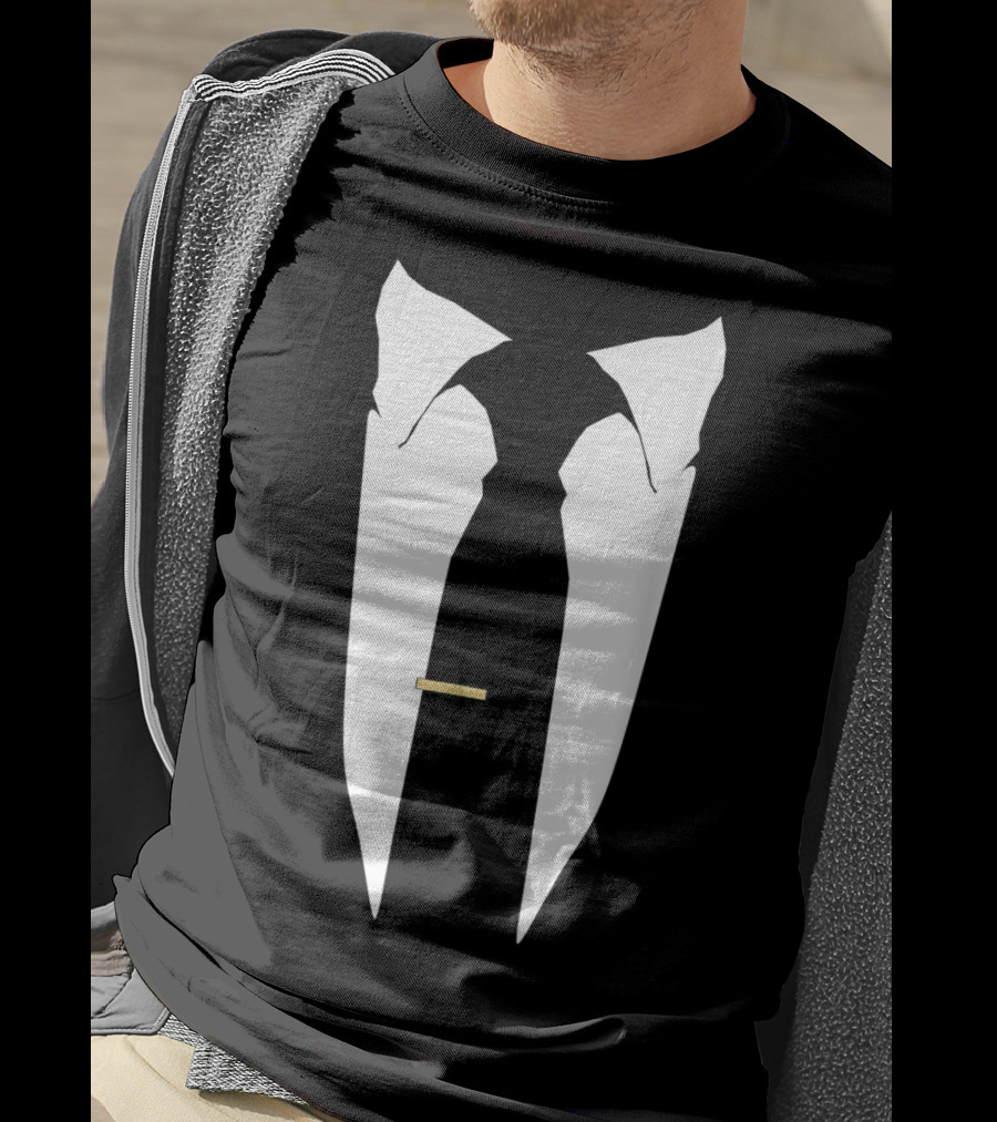 Tuxedo Suit Tie Wedding Prom Bachelor Ceremony T-Shirt