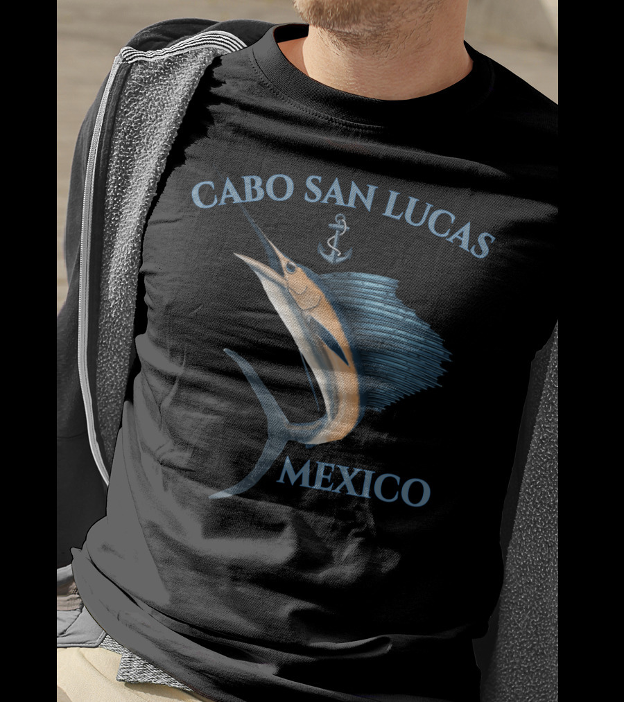 Cabo San Lucas Mexico Swordfish Marlin Anchor T-Shirt