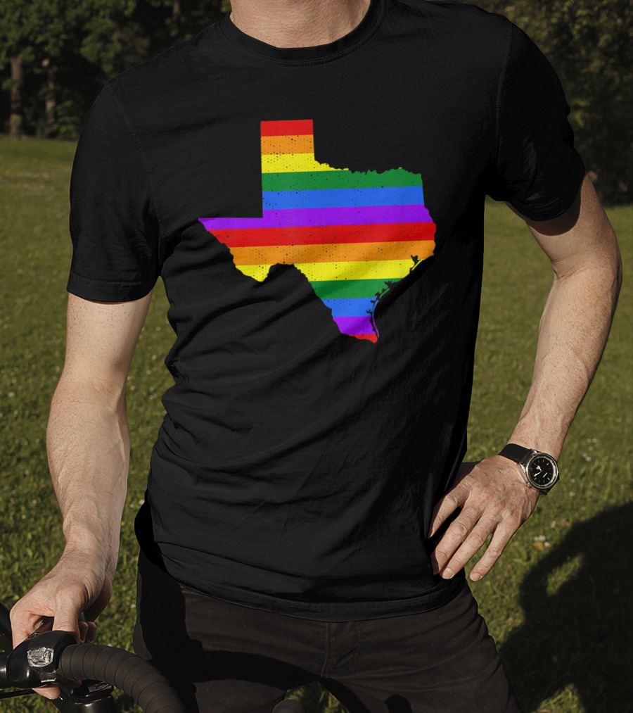 Texas Pride Rainbow Map T-Shirt