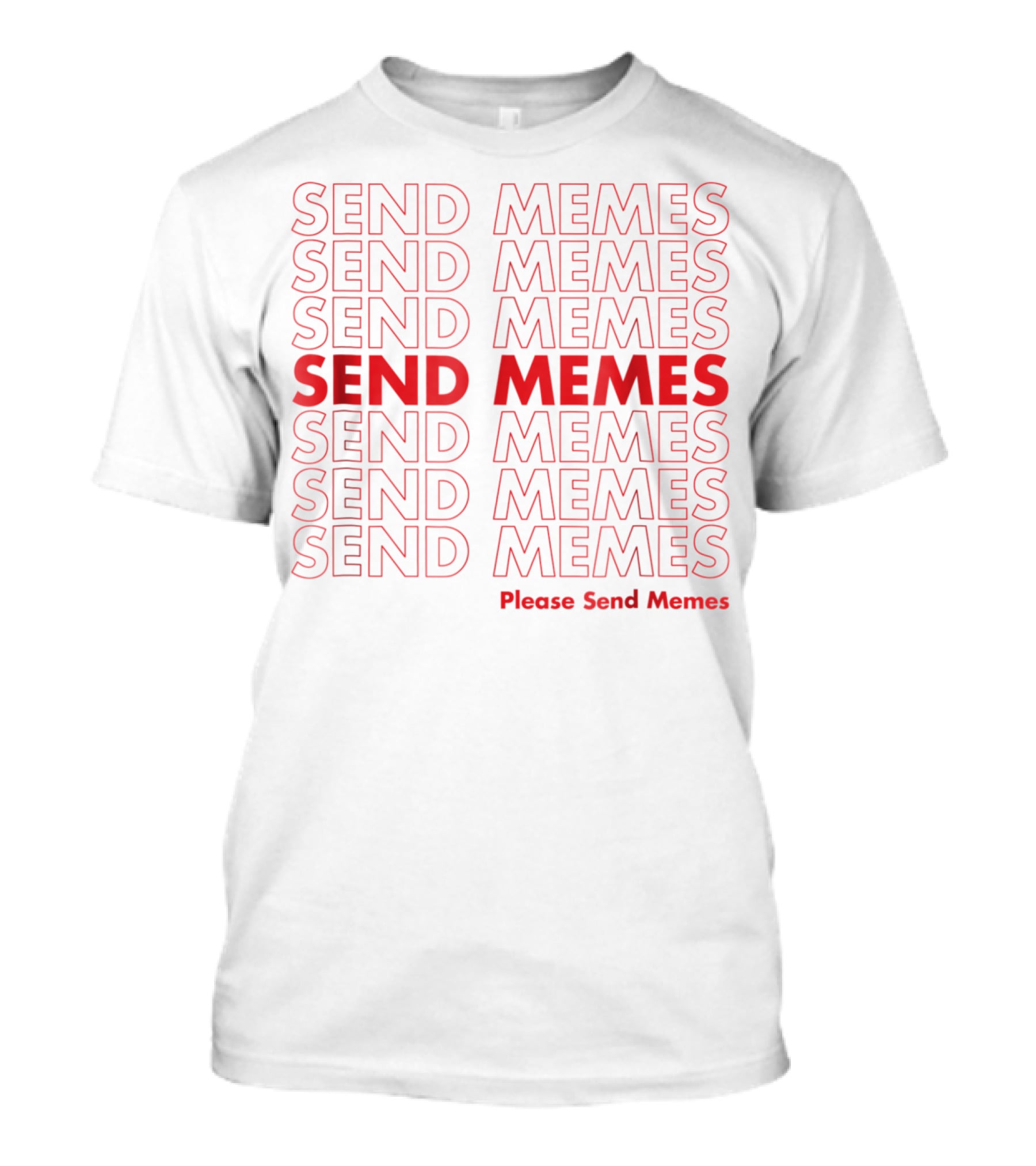 Please Send Memes Pattern Thank You Send Memes Plastic Bag T-Shirt