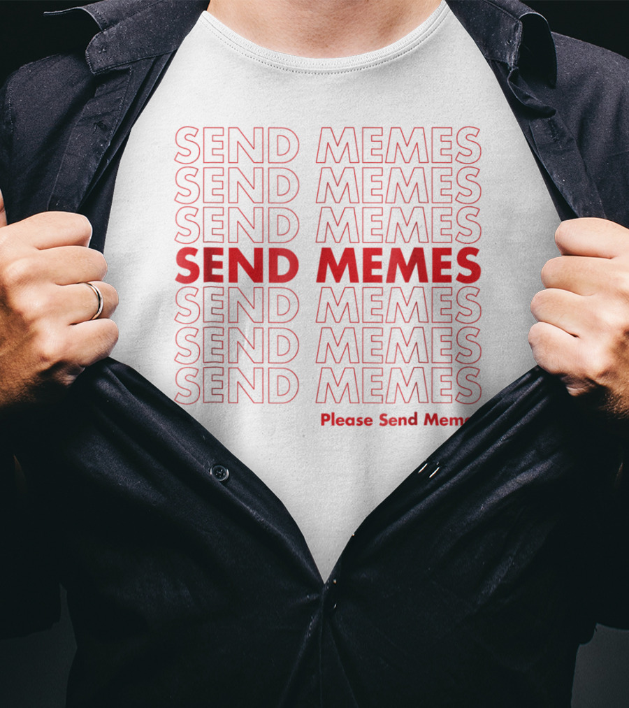 Please Send Memes Pattern Thank You Send Memes Plastic Bag T-Shirt