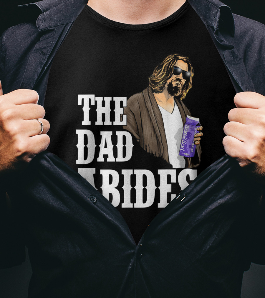 The Dad Abides Cool Milk Carton Robe Sunglasses T-Shirt