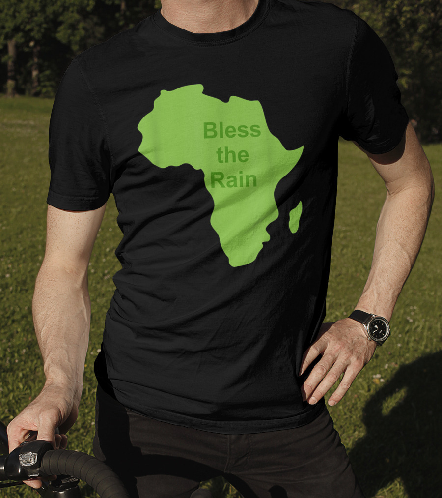 Toto Africa Bless The Rain Green Africa Shape T-Shirt