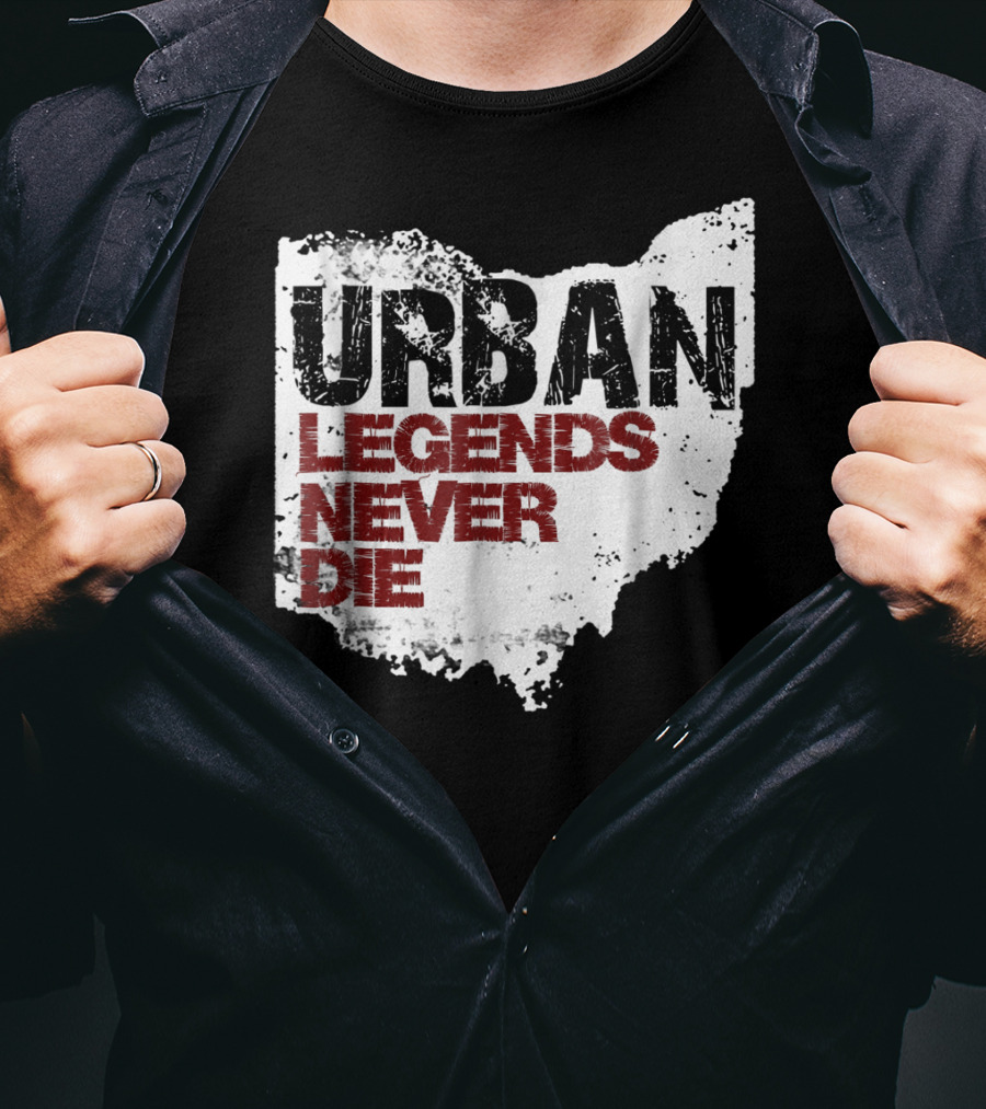 Urban Legends Never Die Ohio State Map T-Shirt