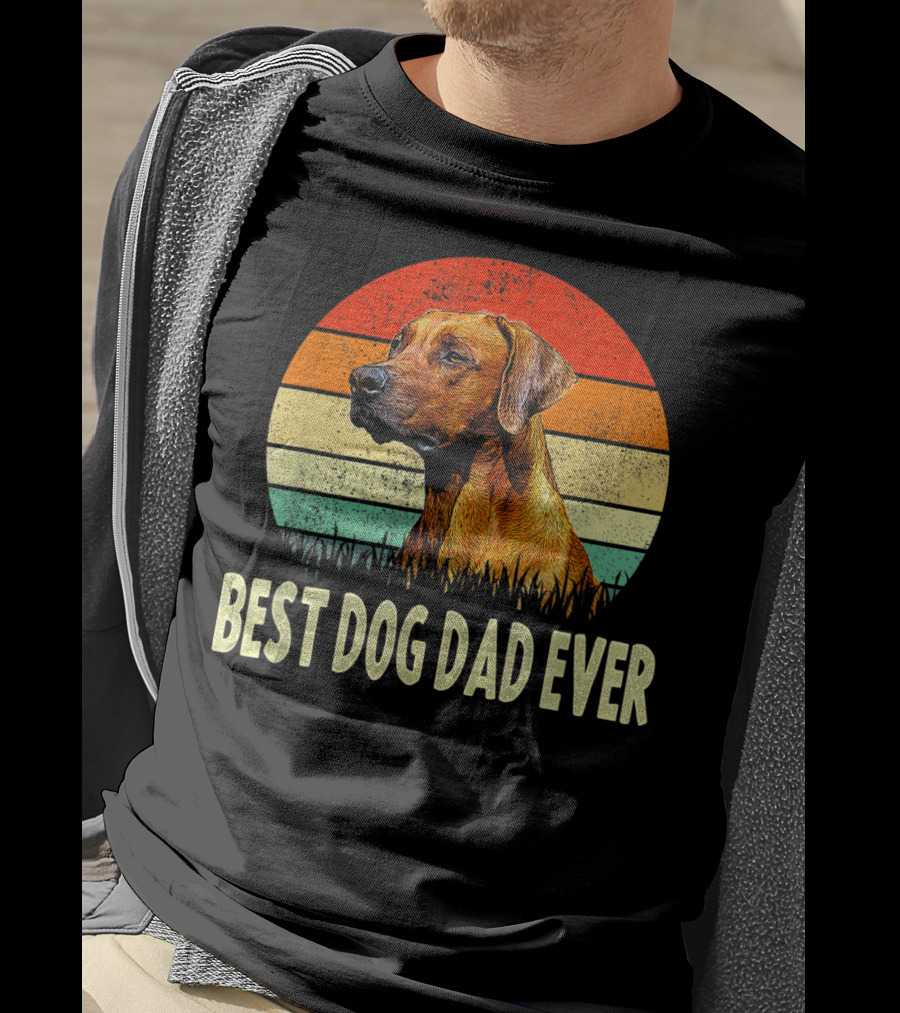 Vintage Best Dog Dad Ever Retro Canine T-Shirt