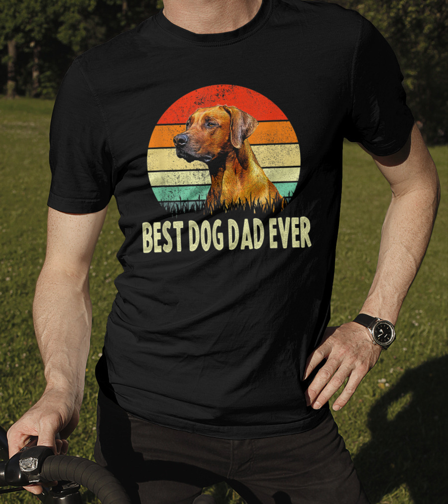 Vintage Best Dog Dad Ever Retro Canine T-Shirt