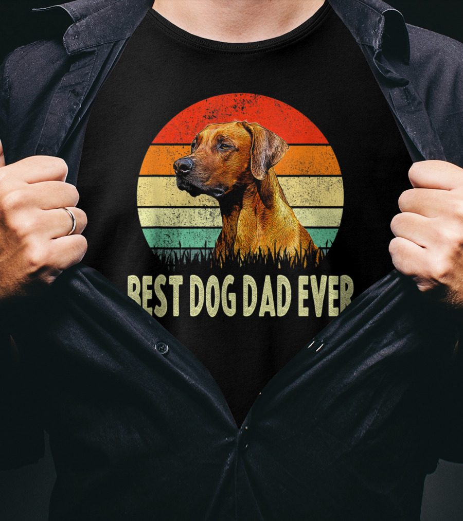 Vintage Best Dog Dad Ever Retro Canine T-Shirt
