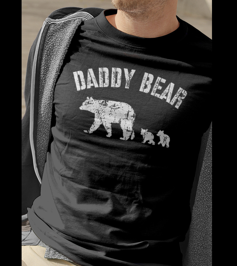 Daddy Bear With Two Cubs T-Shirt