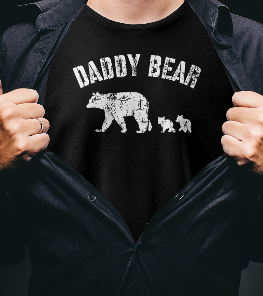Daddy Bear With Two Cubs T-Shirt