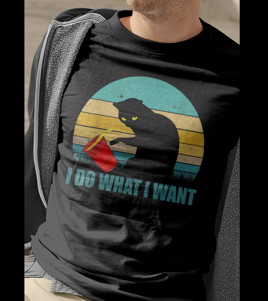 Vintage Cat I Do What I Want Cat Lover T-Shirt