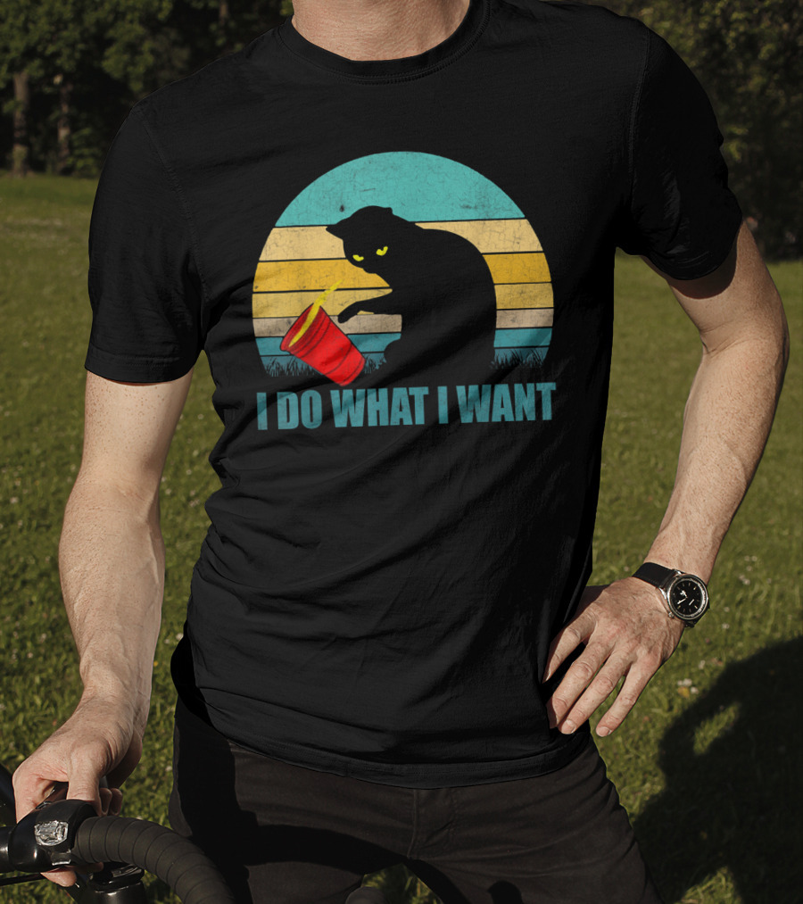 Vintage Cat I Do What I Want Cat Lover T-Shirt
