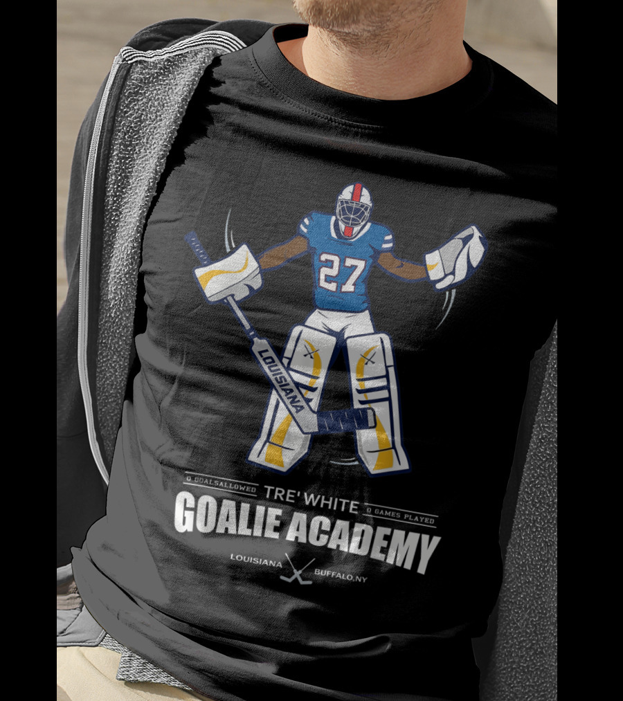 Tre' White Goalie Academy Louisiana Buffalo NY 27 T-Shirt