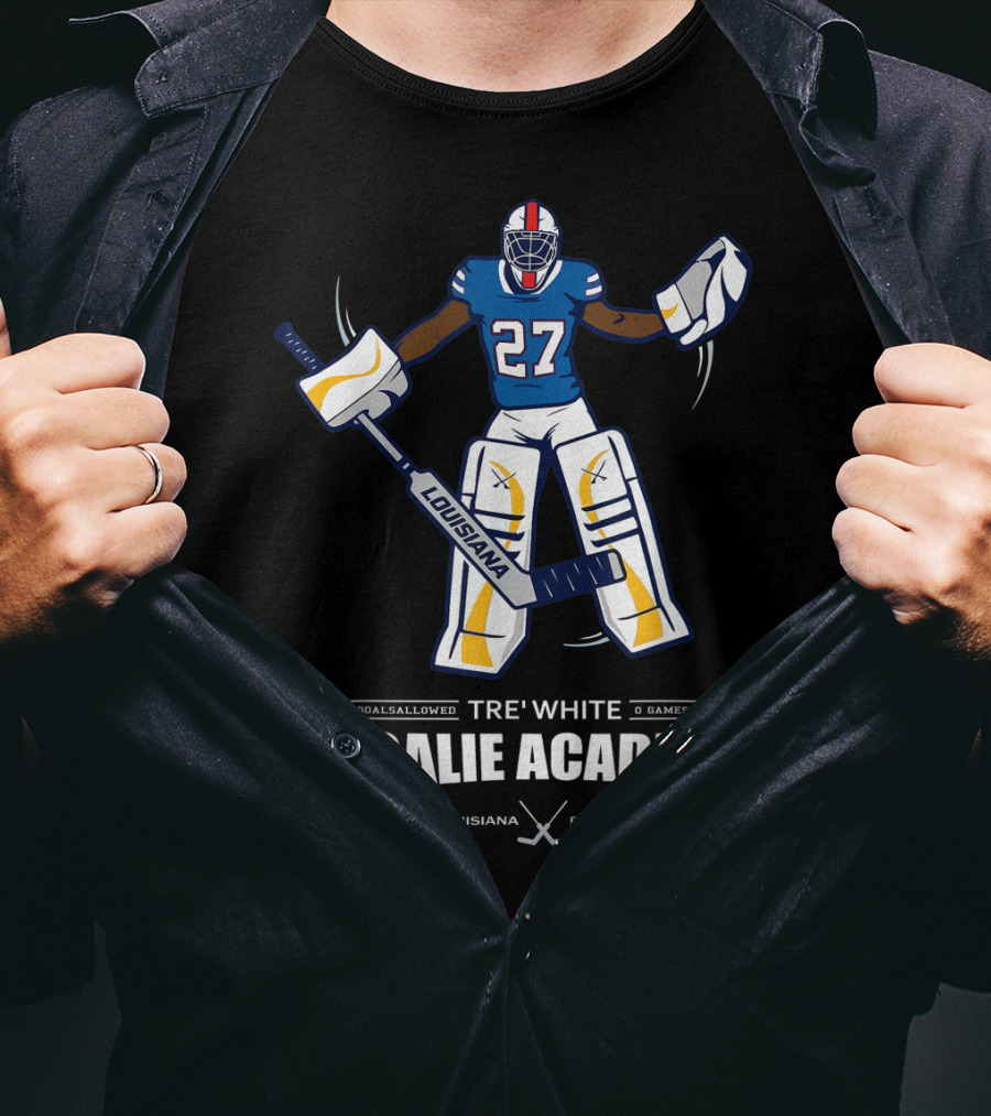 Tre' White Goalie Academy Louisiana Buffalo NY 27 T-Shirt