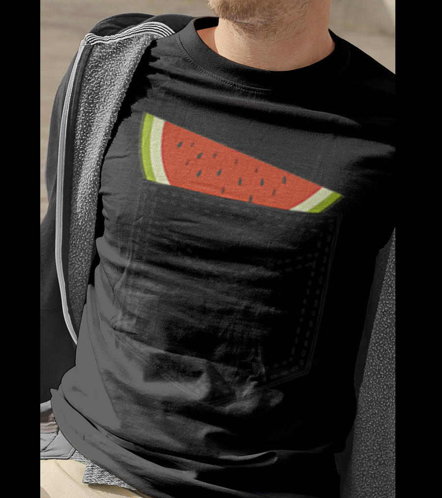 Watermelon Summer Cool Pocket Melon Fruit T-Shirt