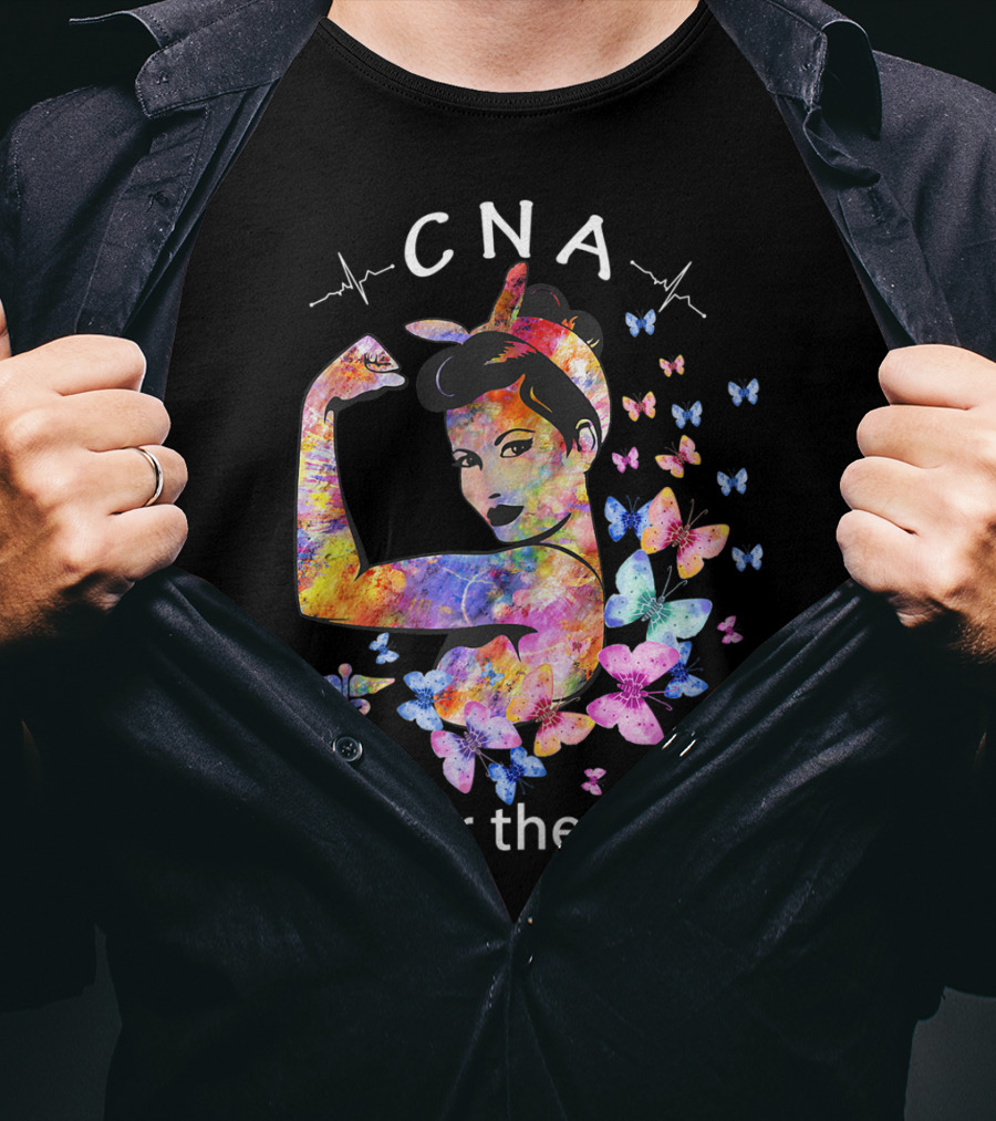 CNA Strong Woman Not For The Weak Butterfly Multicolor T-Shirt