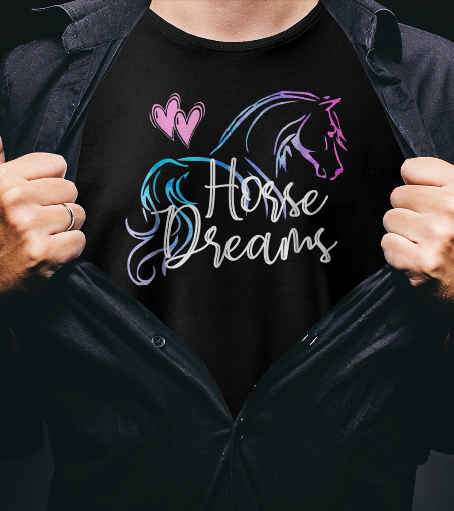 Horse Dreams Girls Women Love Horses Rider T-Shirt