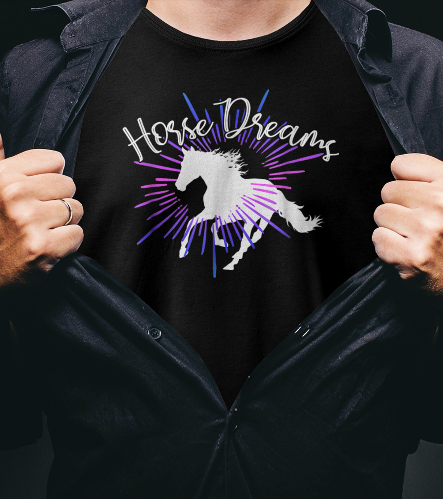 Horse Dreams Riding Girls Love Horses Rider F8 Silhouette Burst T-Shirt