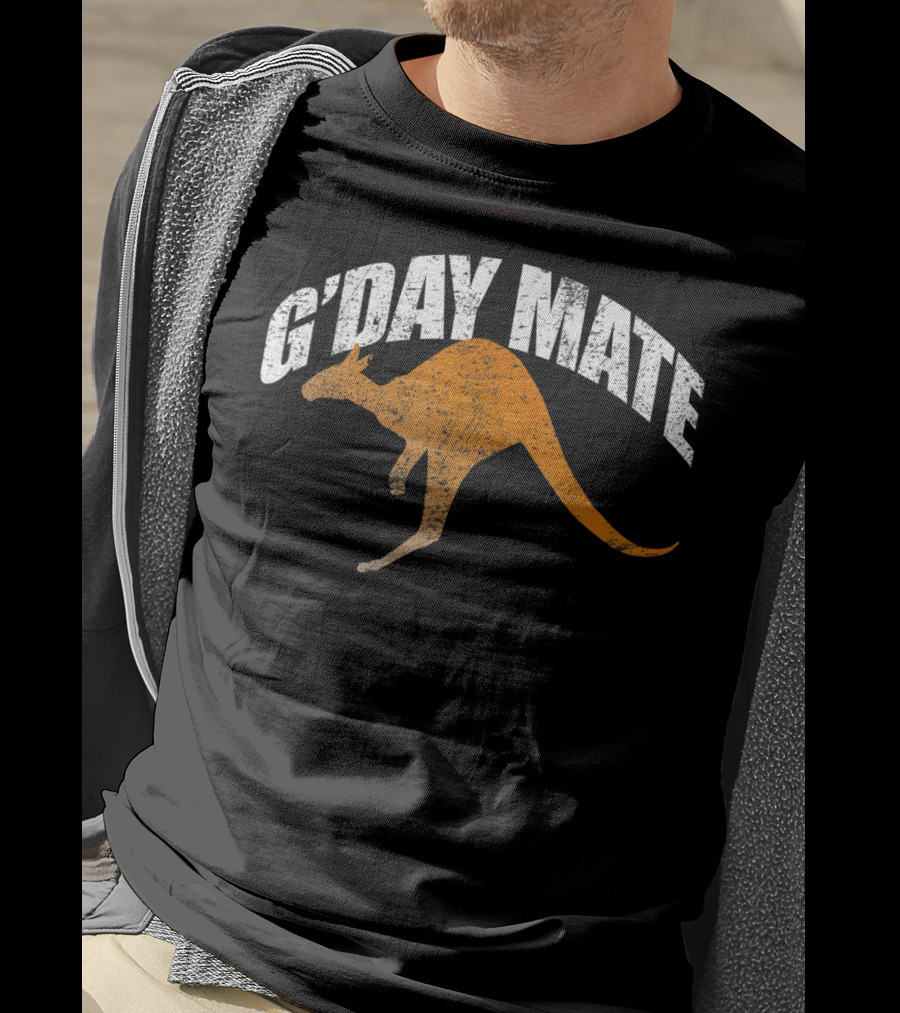 G'Day Mate Kangaroo Down Under Iconic Aussie Greeting T-Shirt