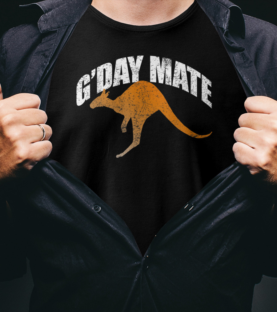 G'Day Mate Kangaroo Down Under Iconic Aussie Greeting T-Shirt