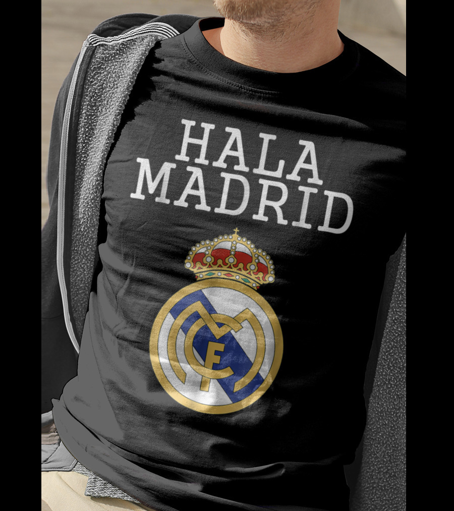 Hala Madrid Real Madrid CF Crest With Crown T-Shirt