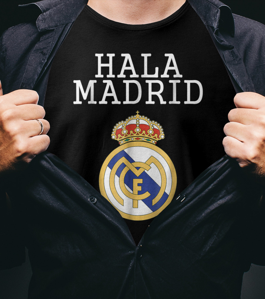 Hala Madrid Real Madrid CF Crest With Crown T-Shirt