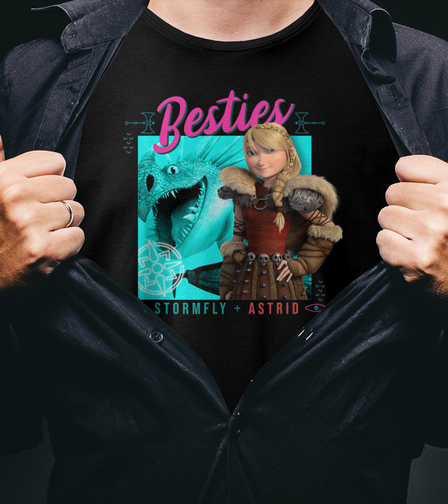 Besties Stormfly + Astrid How To Train Your Dragon 3 Hidden World T-Shirt