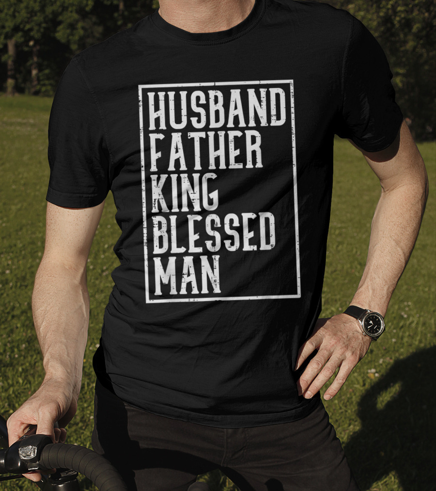 Husband Father King Blessed Man Black Pride T-Shirt