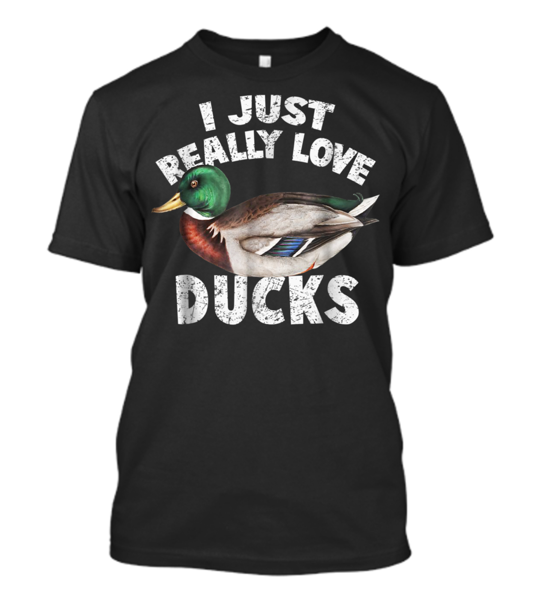 I Just Really Love Ducks Cute Mallard Duck T-Shirt
