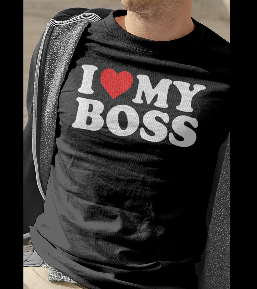 I Love My Boss Heart Icon T-Shirt