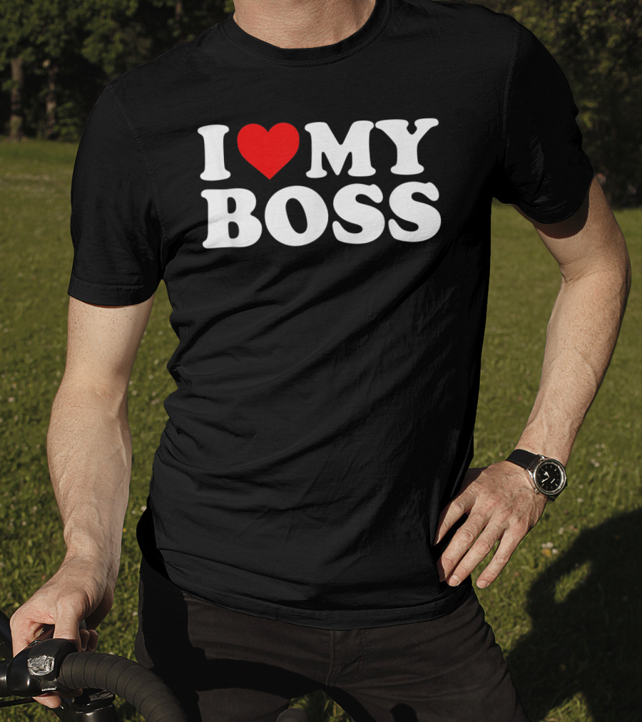 I Love My Boss Heart Icon T-Shirt