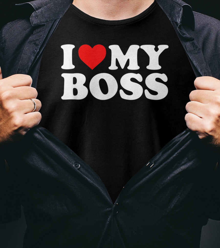 I Love My Boss Heart Icon T-Shirt