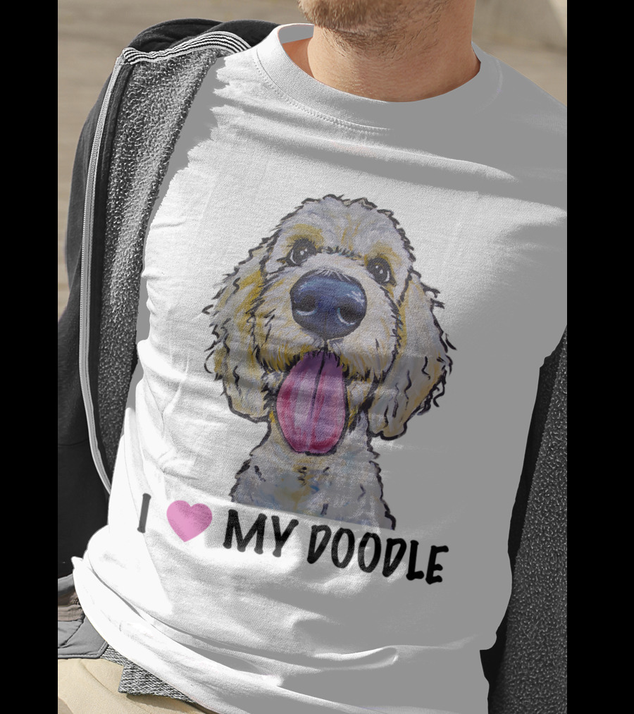 I Love My Doodle Golden Doodle Heart T-Shirt