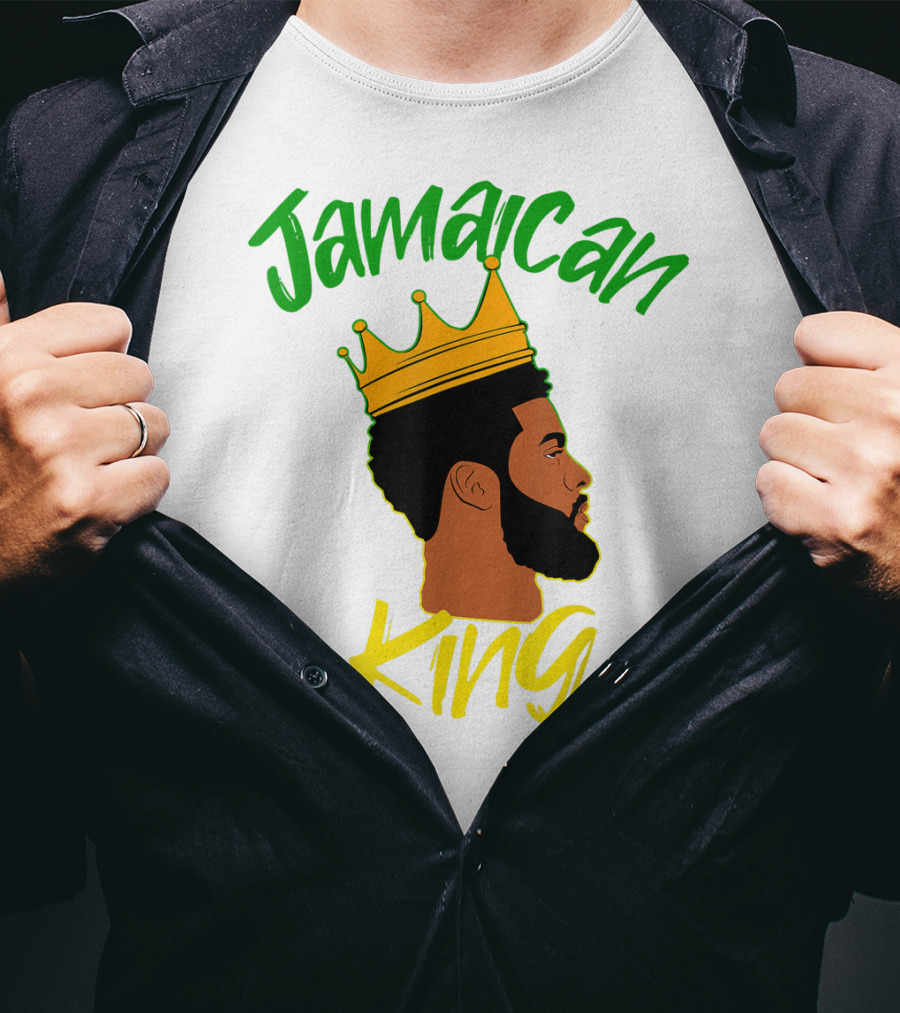 Jamaican King Proud And Independent Black King T-Shirt