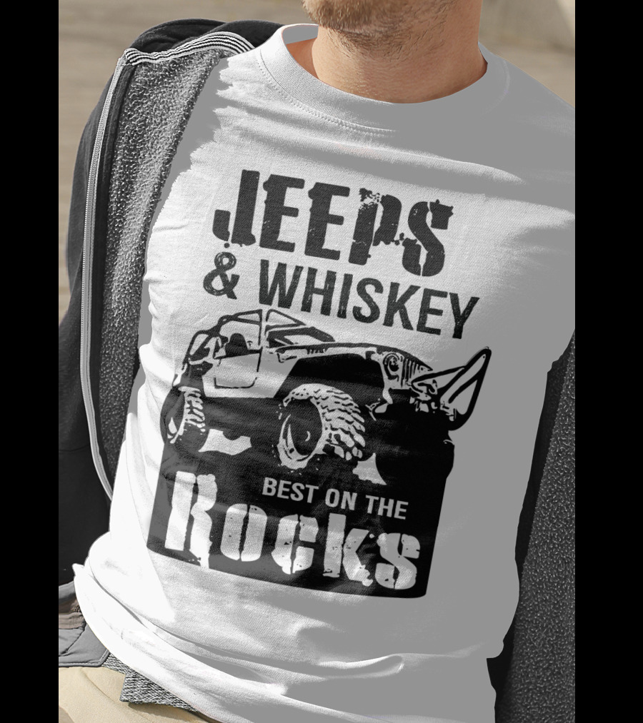 Jeeps And Whiskey Best On The Rocks T-Shirt